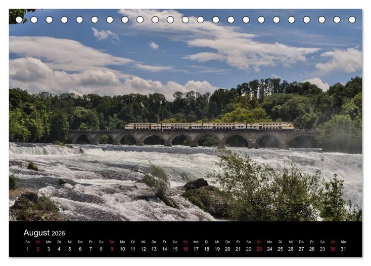 Produktbild: Mit der Bahn durch die Alpen (Tischkalender 2026 DIN A5 quer), CALVENDO Monatskalender