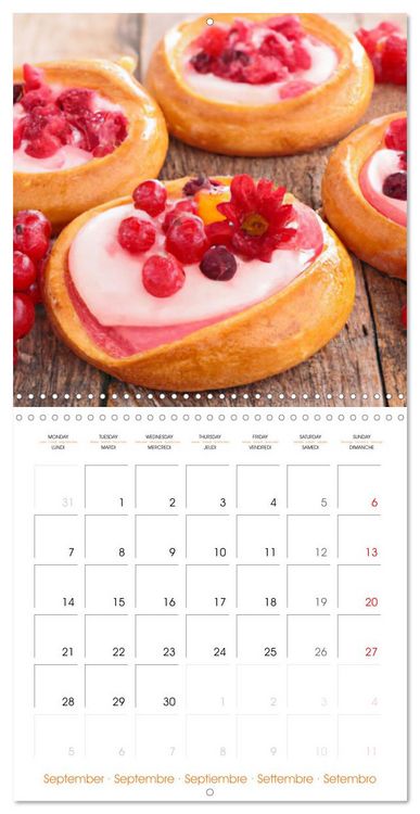 Produktbild: Art culinaire p&acirc;tisseries (Calendrier mural carr&eacute; 2026 30x30 cm) Calendrier double avec une page pour vos prises de notes