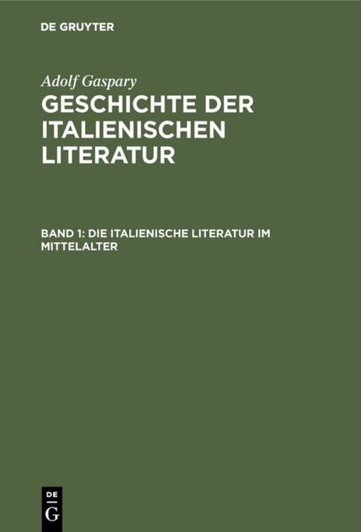 Produktbild: Die italienische Literatur im Mittelalter