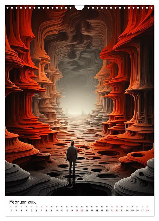 Produktbild: Abstrakte Illusionen (Wandkalender 2026 DIN A3 hoch), CALVENDO Monatskalender
