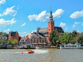 Produktbild: CALVENDO Puzzle Ostfriesland Leer | 1000 Teile Lege-Gr&ouml;&szlig;e 64x48cm Foto-Puzzle f&uuml;r gl&uuml;ckliche Stunden