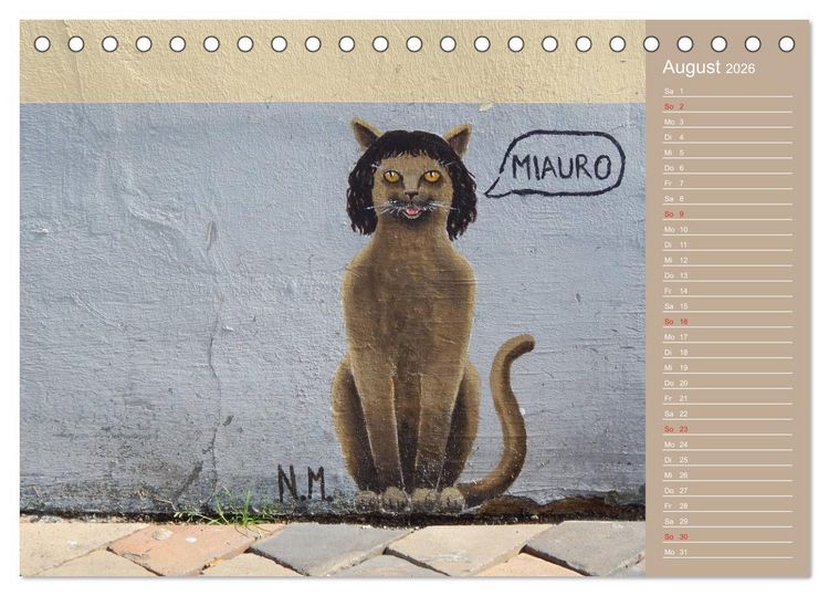 Produktbild: Flensburger Katzen (Tischkalender 2026 DIN A5 quer), CALVENDO Monatskalender