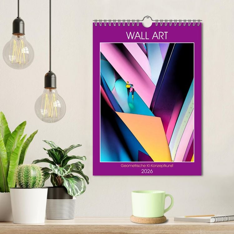 Produktbild: WALL ART Geometrische Konzeptkunst (Wandkalender 2026 DIN A4 hoch), CALVENDO Monatskalender