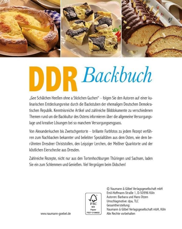 Produktbild: DDR Backbuch