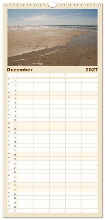 Produktbild: Familienplaner 2027 - Sylt-Momente mit 5 Spalten (Wandkalender, 21 x 45 cm) CALVENDO