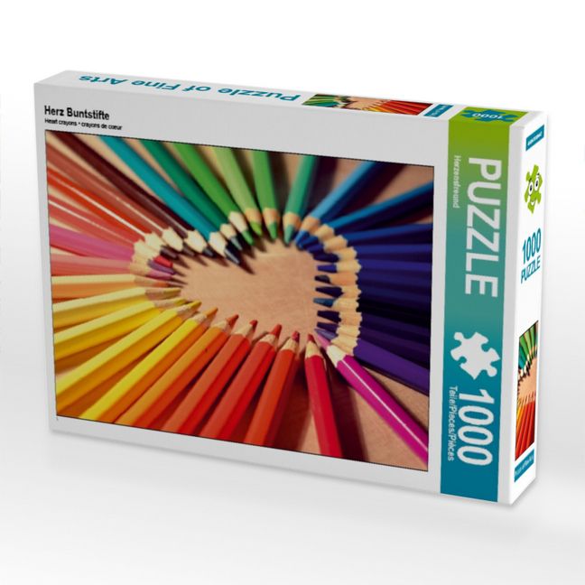 Produktbild: CALVENDO Puzzle Herz Buntstifte | 1000 Teile Lege-Gr&ouml;&szlig;e 64x48cm Foto-Puzzle f&uuml;r gl&uuml;ckliche Stunden
