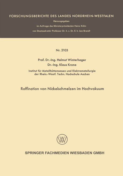 Produktbild: Raffination von Nickelschmelzen im Hochvakuum