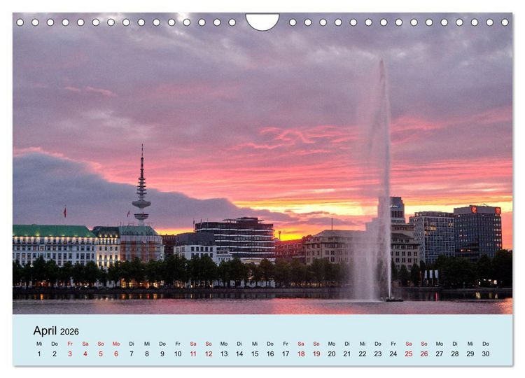 Produktbild: Freie Hansestadt Hamburg (Wandkalender 2026 DIN A4 quer), CALVENDO Monatskalender