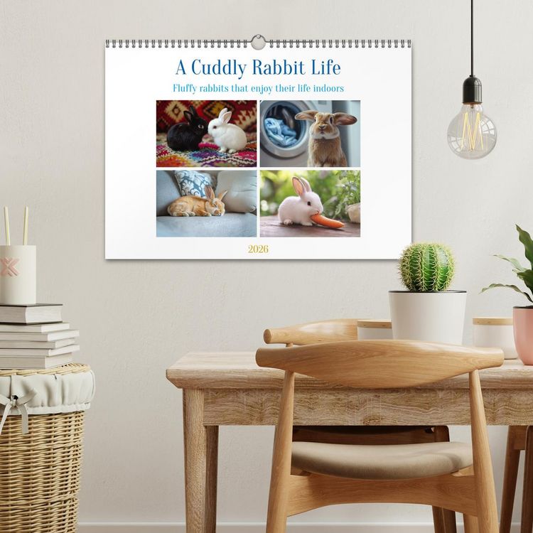 Produktbild: A Cuddly Rabbit Life (Wall Calendar 2026 DIN A3 landscape), CALVENDO 12 Month Wall Calendar
