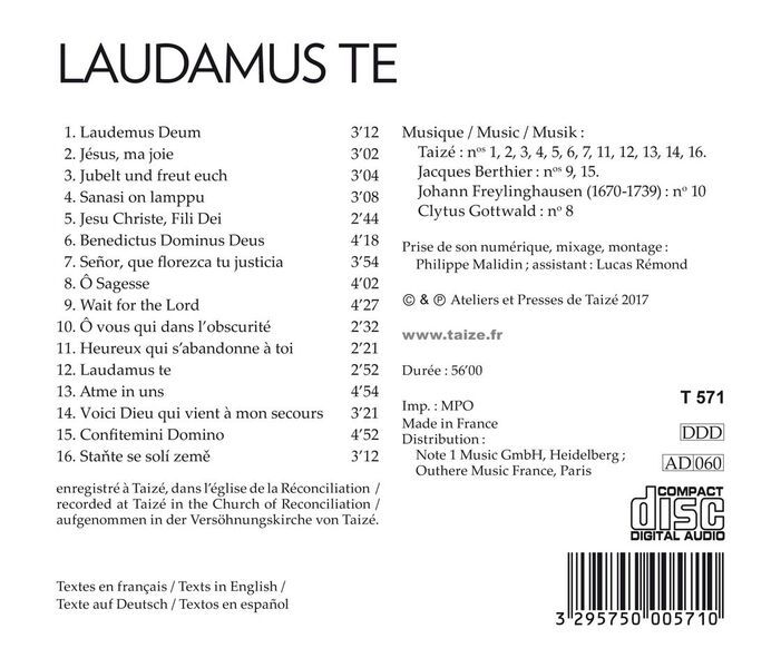 Produktbild: Various: Taiz': Laudamus Te