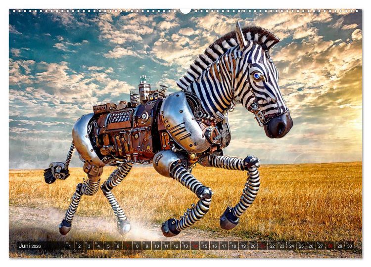 Produktbild: Die Roboter-Tierwelt (Wandkalender 2026 DIN A2 quer), CALVENDO Monatskalender
