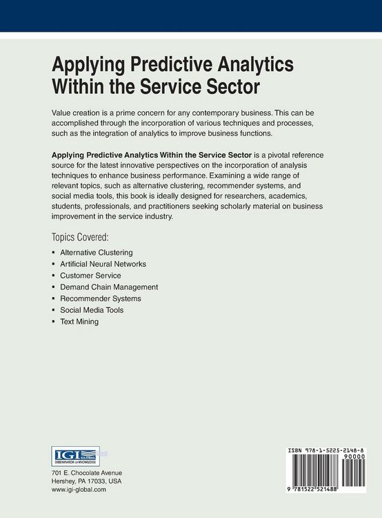 Produktbild: Applying Predictive Analytics Within the Service Sector