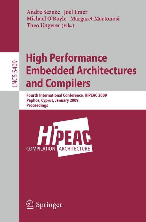 Produktbild: High Performance Embedded Architectures and Compilers