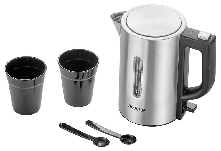 Produktbild: Severin WK 3647 Wasserkocher BPA-frei Edelstahl, Schwarz Fassungsverm&ouml;gen: 0.5l