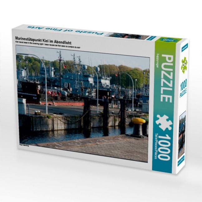 Produktbild: CALVENDO Puzzle Marinest&uuml;tzpunkt Kiel im Abendlicht | 1000 Teile Lege-Gr&ouml;&szlig;e 64x48cm Foto-Puzzle f&uuml;r gl&uuml;ckliche Stunden