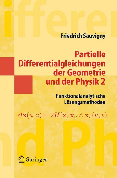 Produktbild: Partielle Differentialgleichungen der Geometrie und der Physik 2