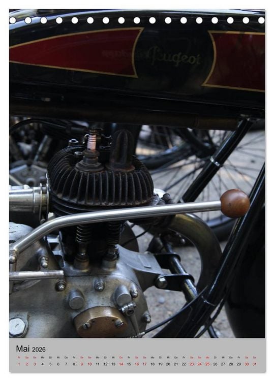 Produktbild: Motorrad Oldtimer - Motoransichten (Tischkalender 2026 DIN A5 hoch), CALVENDO Monatskalender