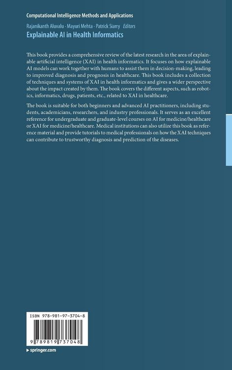 Produktbild: Explainable AI in Health Informatics