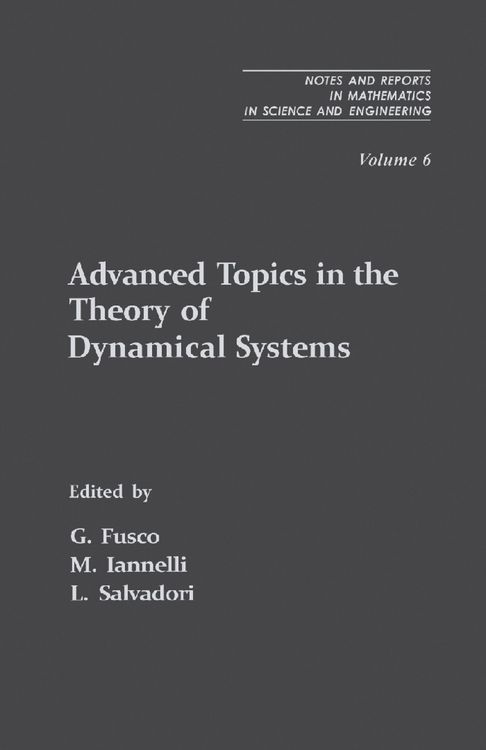 Produktbild: Advanced Topics in the Theory of Dynamical Systems