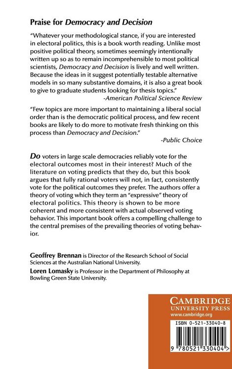 Produktbild: Democracy and Decision