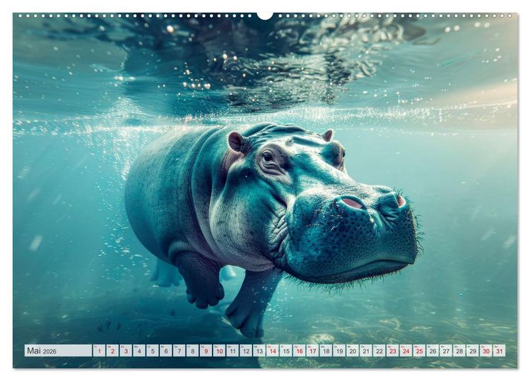 Produktbild: TIERWELT AFRIKA Faszination Wildnis (hochwertiger Premium Wandkalender 2026 DIN A2 quer), Kunstdruck in Hochglanz