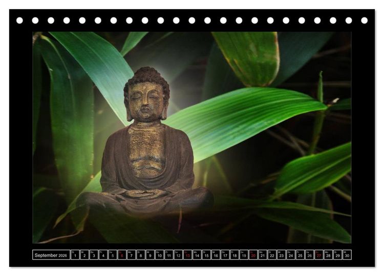 Produktbild: Buddha - Harmonie und Entspannung (Tischkalender 2026 DIN A5 quer), CALVENDO Monatskalender