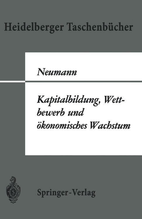 Produktbild: Kapitalbildung, Wettbewerb und &ouml;konomisches Wachstum