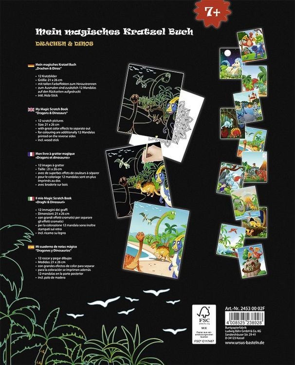 Produktbild: Mein magisches Kratzel Buch "Drachen & Dinos"