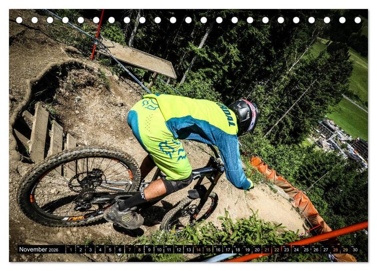 Produktbild: Downhill Racing (Tischkalender 2026 DIN A5 quer), CALVENDO Monatskalender