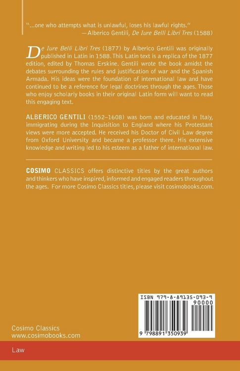 Produktbild: De Iure Belli Libri Tres