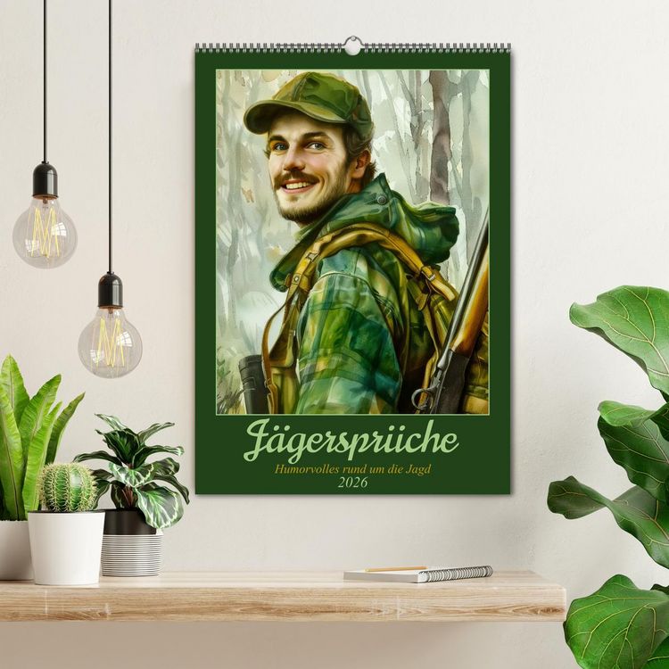 Produktbild: J&auml;gerspr&uuml;che (Wandkalender 2026 DIN A2 hoch), CALVENDO Monatskalender