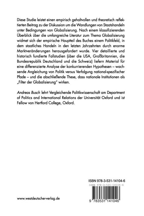 Produktbild: Staat und Globalisierung