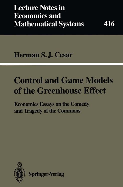 Produktbild: Control and Game Models of the Greenhouse Effect