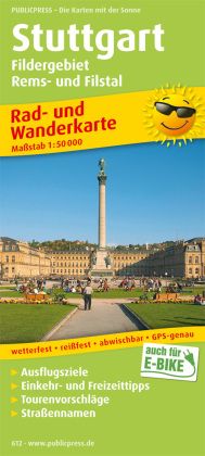 Produktbild: Publicpress Rad- und Wanderkarte Stuttgart, Fildergebiet, Rems- und Filstal 1:50.000