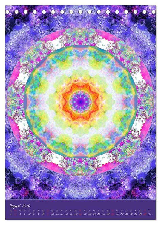 Produktbild: Bl&uuml;hende Mandalas (Tischkalender 2026 DIN A5 hoch), CALVENDO Monatskalender