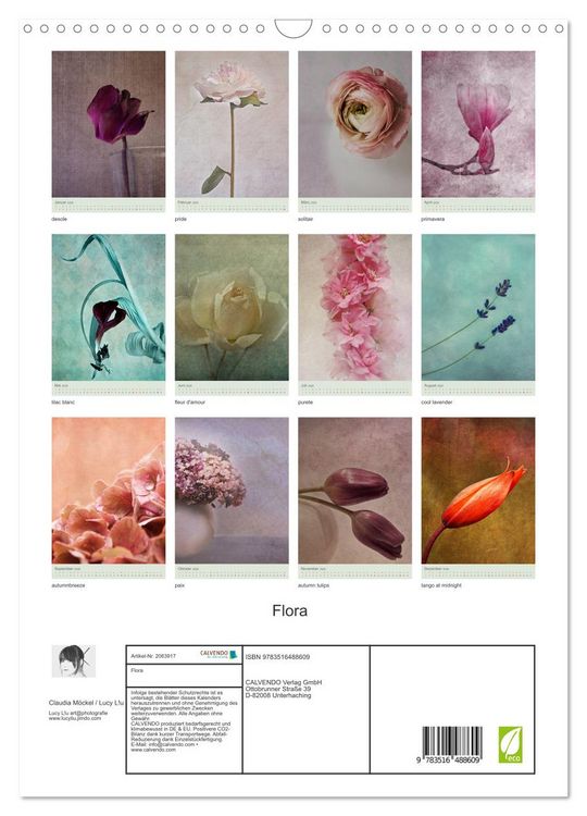 Produktbild: Flora (Wandkalender 2026 DIN A3 hoch), CALVENDO Monatskalender