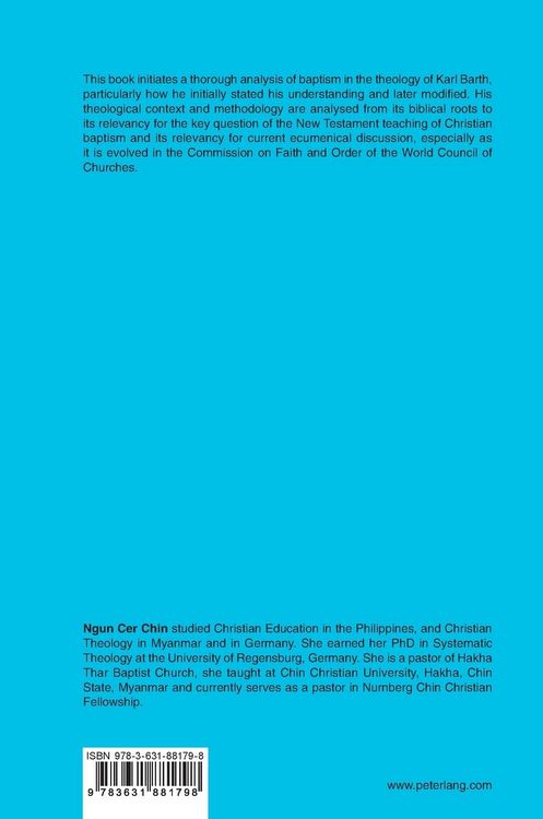 Produktbild: Baptism in the Theology of Karl Barth in Biblical and Ecumenical Context