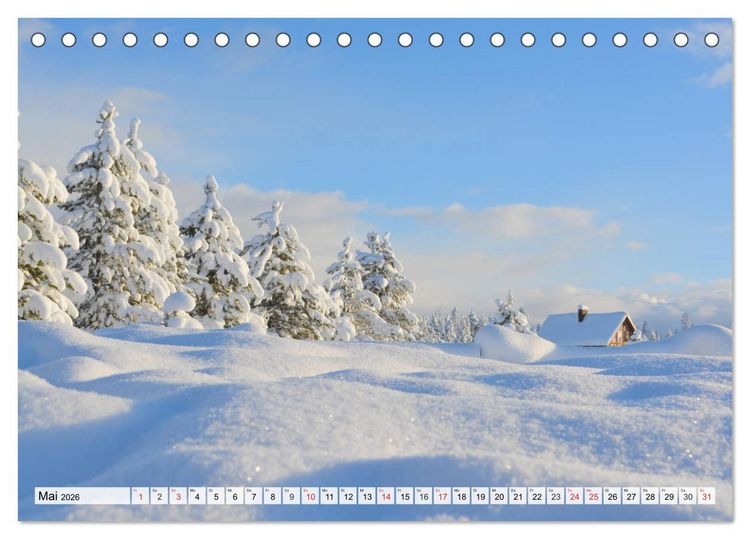 Produktbild: Winter. Zauberhafte Schneelandschaften (Tischkalender 2026 DIN A5 quer), CALVENDO Monatskalender