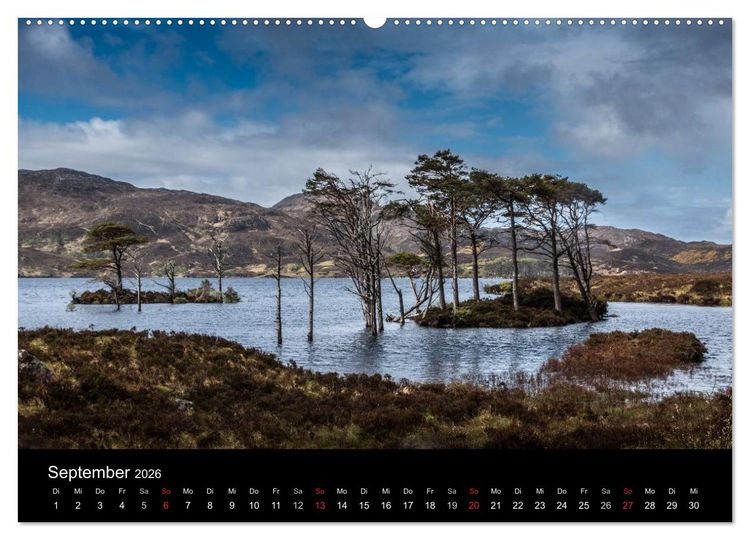 Produktbild: Die Highlands - Schottlands rauher Nordwesten (Wandkalender 2026 DIN A2 quer), CALVENDO Monatskalender