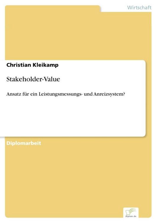 Produktbild: Stakeholder-Value