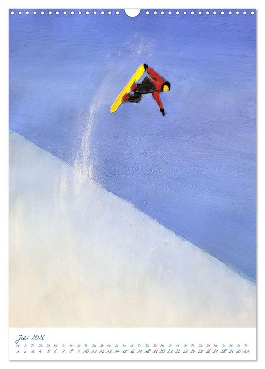 Produktbild: Powder Passion - Snowboardkunst im H&ouml;henrausch (Wandkalender 2026 DIN A3 hoch), CALVENDO Monatskalender