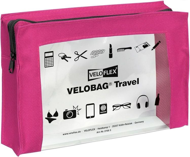 Produktbild: VELOFLEX Tasche Velobag Travel transparent pink DIN A5