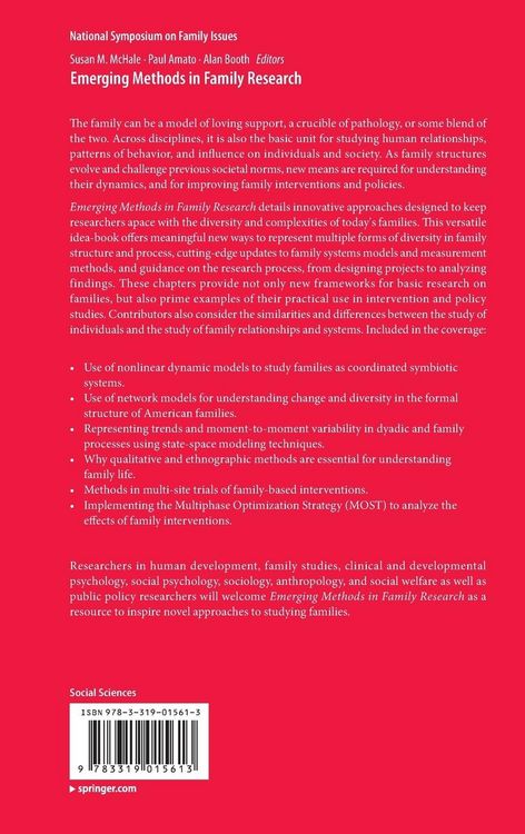 Produktbild: Emerging Methods in Family Research