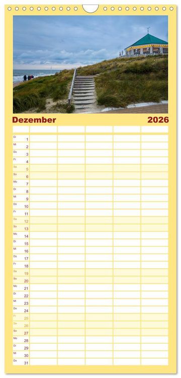 Produktbild: Familienplaner 2026 - Nordsee Insel Norderney mit 5 Spalten (Wandkalender, 21 x 45 cm) CALVENDO