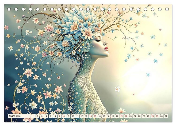 Produktbild: Florale Verwandlung (Tischkalender 2026 DIN A5 quer), CALVENDO Monatskalender