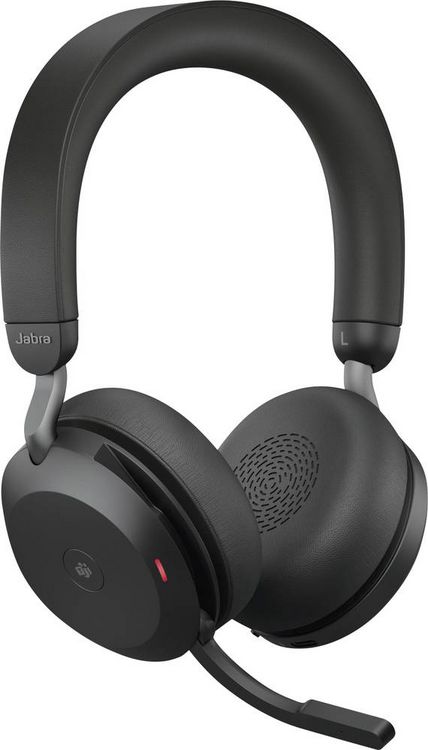 Produktbild: Jabra Evolve2 75 Over Ear Headset kabelgebunden Schwarz Batterieladeanzeige, Mikrofon-Stummschaltung Telefon