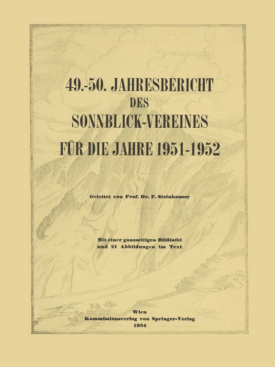 Produktbild: 49.&ndash;50. Jahresbericht des Sonnblick-Vereines f&uuml;r die Jahre 1951&ndash;1952