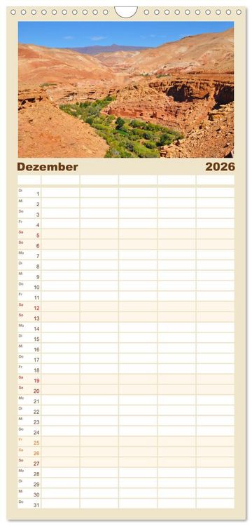 Produktbild: Familienplaner 2026 - Erlebe mit mir das traumhafte Marokko mit 5 Spalten (Wandkalender, 21 x 45 cm) CALVENDO