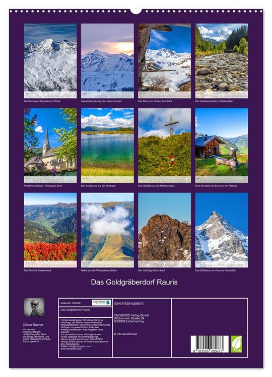 Produktbild: Das Goldgr&auml;berdorf Rauris (hochwertiger Premium Wandkalender 2026 DIN A2 hoch), Kunstdruck in Hochglanz