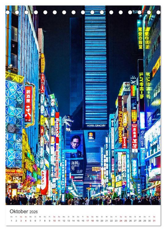 Produktbild: Japan - Die spannende Insel im Pazifik. (Tischkalender 2026 DIN A5 hoch), CALVENDO Monatskalender